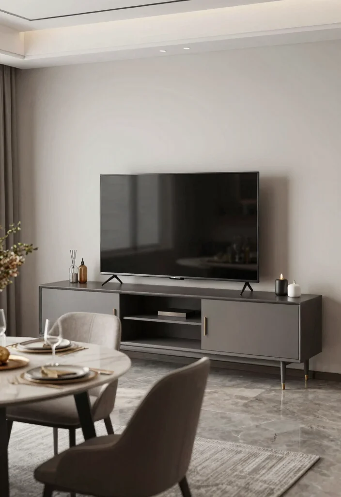 10 TV in Dining Room Ideas for Modern Living 14 10 TV in Dining Room Ideas for Modern Living 4. Rotating TV Stand 0
