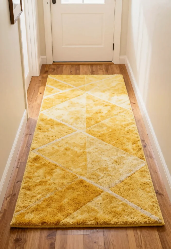 10 Yellow Hallway Ideas for Bright Cheerful Spaces 34 10 Yellow Hallway Ideas for Bright Cheerful Spaces 4. Playful Yellow Rugs for Added Texture 0