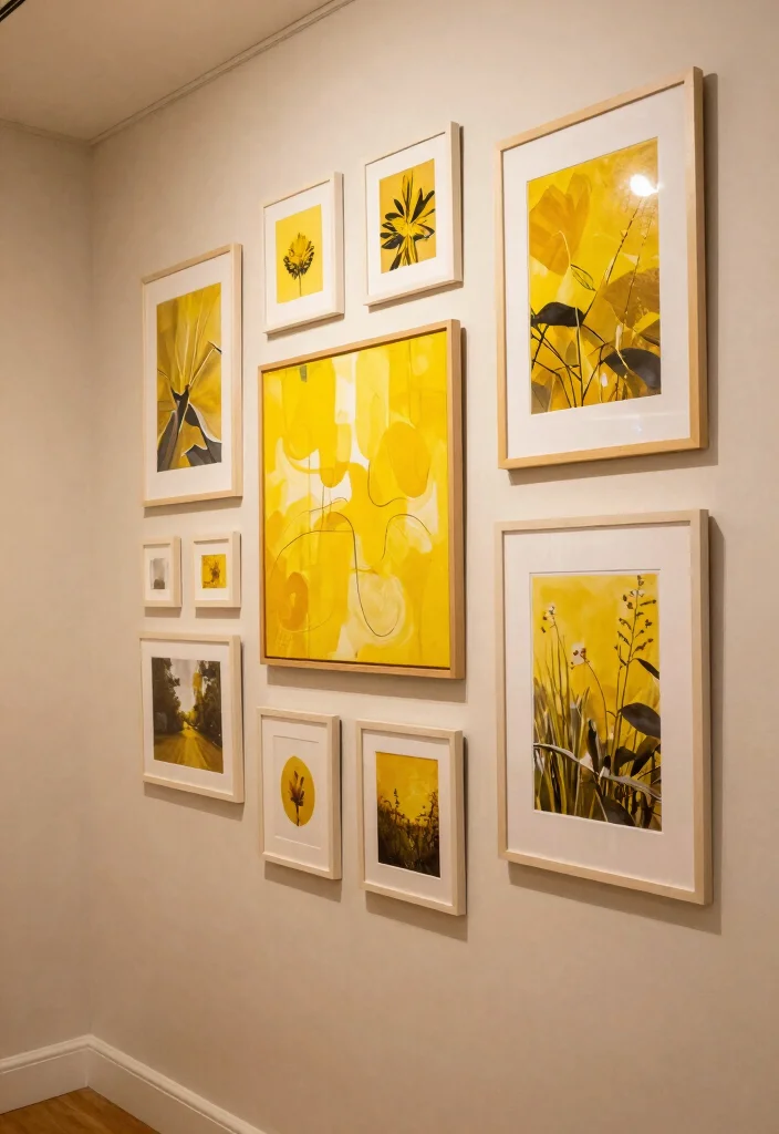 10 Yellow Hallway Ideas for Bright Cheerful Spaces 57 10 Yellow Hallway Ideas for Bright Cheerful Spaces 7. Incorporating Yellow Artwork for a Radiant Focus 0