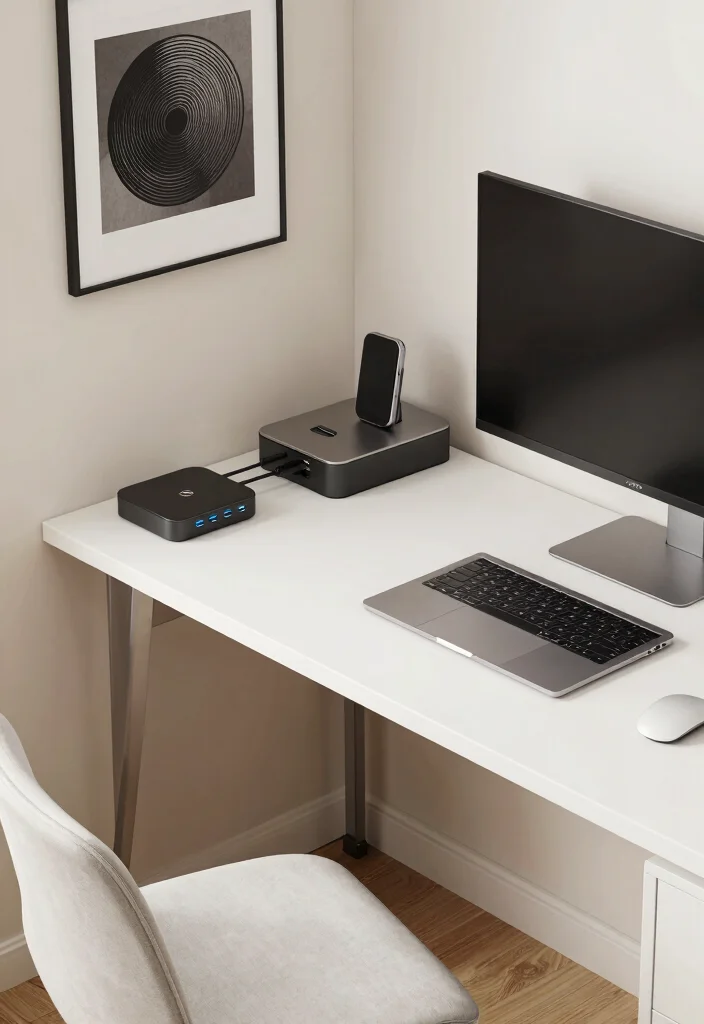 12 Alcove Desk Ideas That Fit Perfectly in Small Nooks 12. Tech Savvy Workspace 0