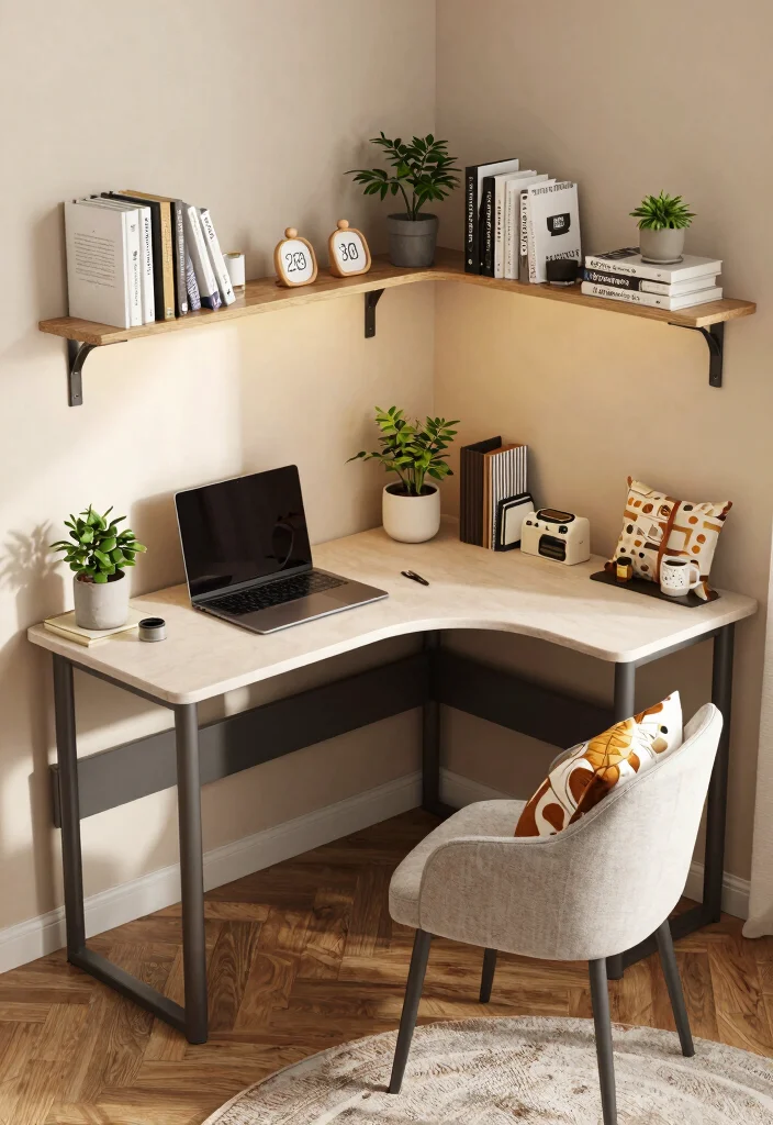 12 Alcove Desk Ideas That Fit Perfectly in Small Nooks 2. Corner Desk Setup 0