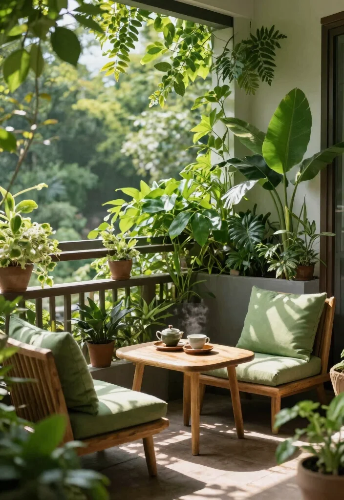 12 Balcony Color Ideas That Instantly Change the Mood 25 12 Balcony Color Ideas That Instantly Change the Mood 5. Earthy Green for Natural Serenity 0