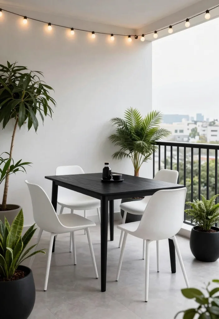 12 Balcony Color Ideas That Instantly Change the Mood 39 12 Balcony Color Ideas That Instantly Change the Mood 9. Classic Black and White for Timeless Style 0