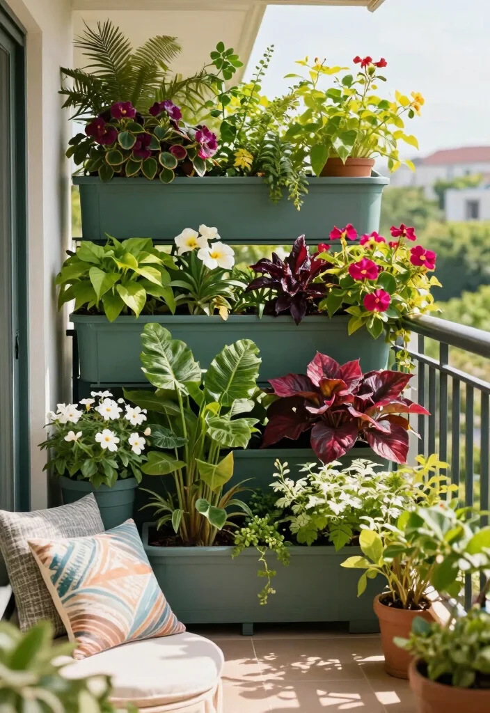 12 Balcony Partition Ideas to Define Zones Without Blocking Light 5. Vertical Planters as Dividers 0