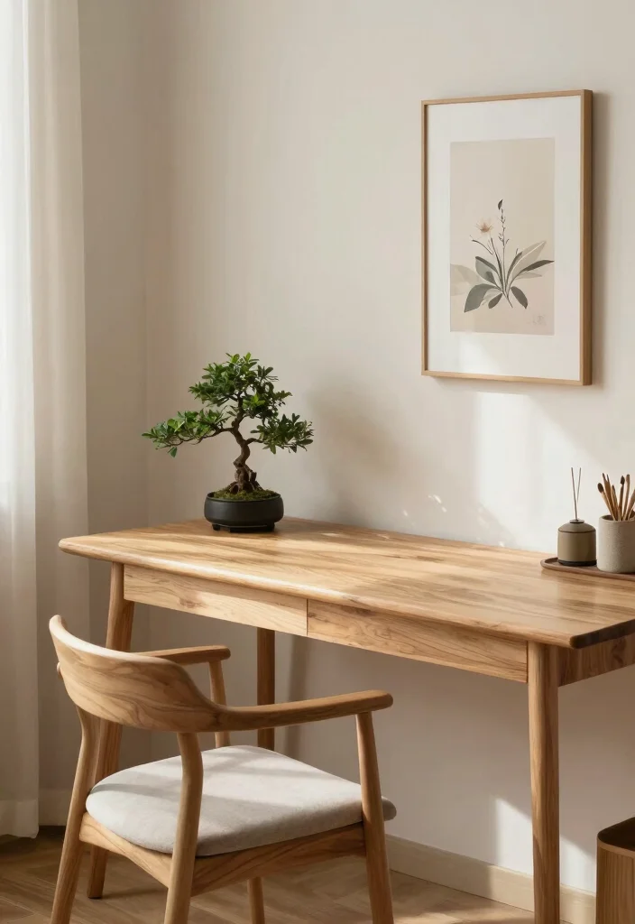 12 Bedroom Room Ideas with Desk for Balanced Layouts 48 12 Bedroom Room Ideas with Desk for Balanced Layouts 8. Zen Workspace with Natural Elements 0