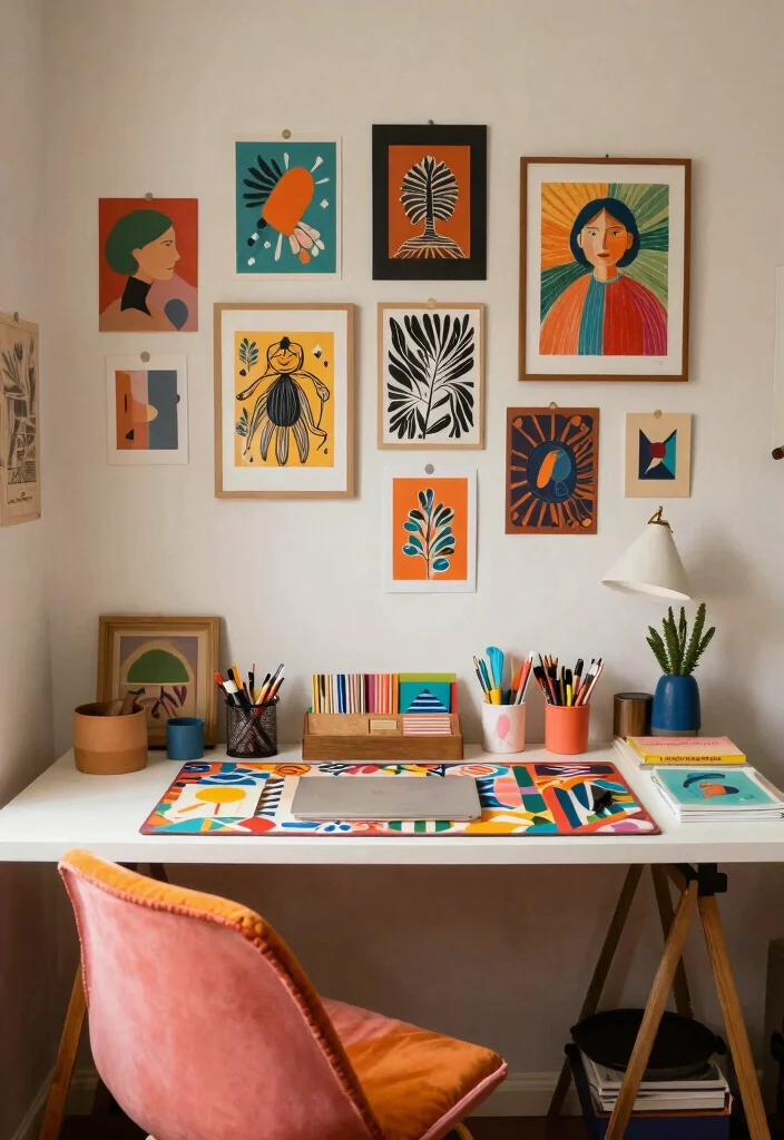 12 Bedroom Room Ideas with Desk for Balanced Layouts 59 12 Bedroom Room Ideas with Desk for Balanced Layouts 9. Artistic Touch with Creative Desk Arrangements 0