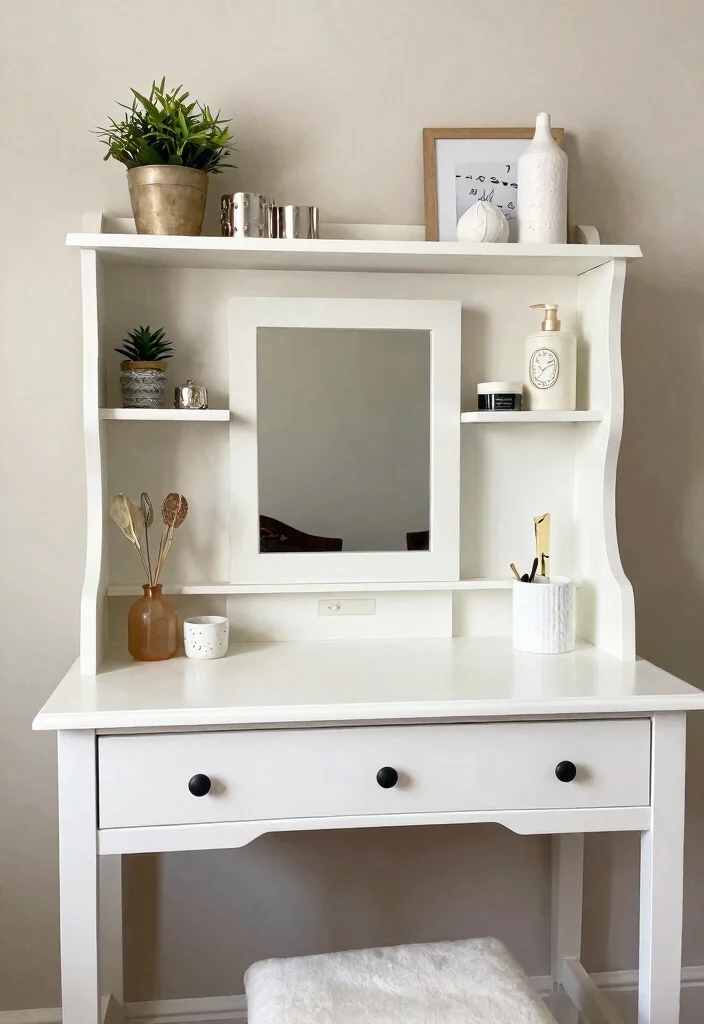 12 Bedroom Vanity Desk Ideas for Beauty and Daily Use 51 12 Bedroom Vanity Desk Ideas for Beauty and Daily Use 11. Simple DIY Ideas 0