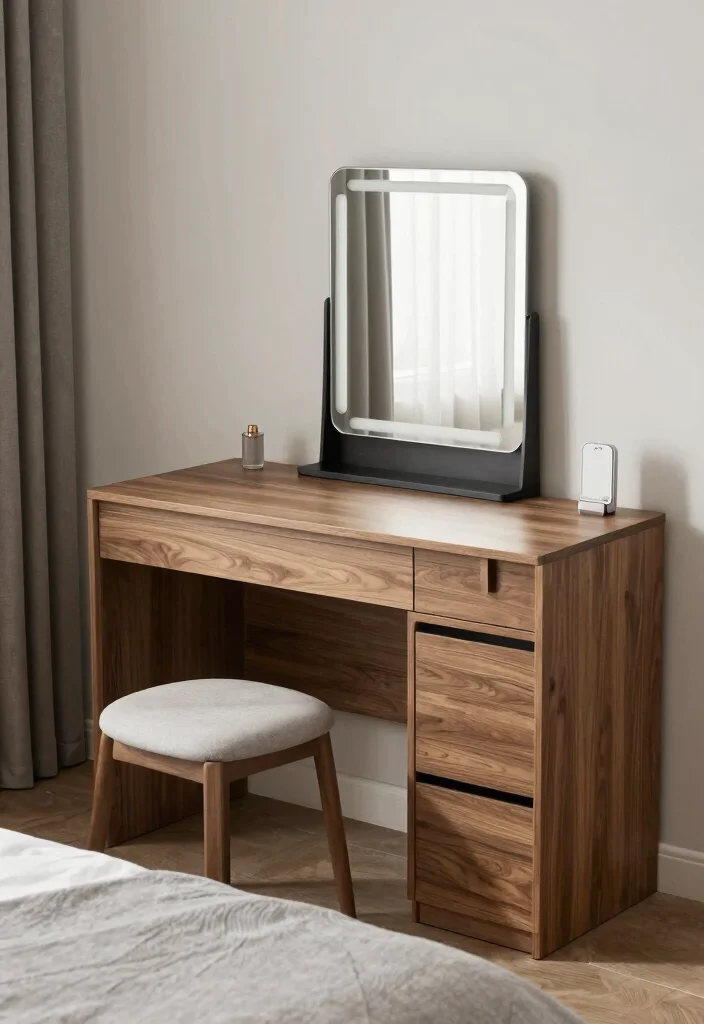 12 Bedroom Vanity Desk Ideas for Beauty and Daily Use 26 12 Bedroom Vanity Desk Ideas for Beauty and Daily Use 6. Multi Functional Furniture 0