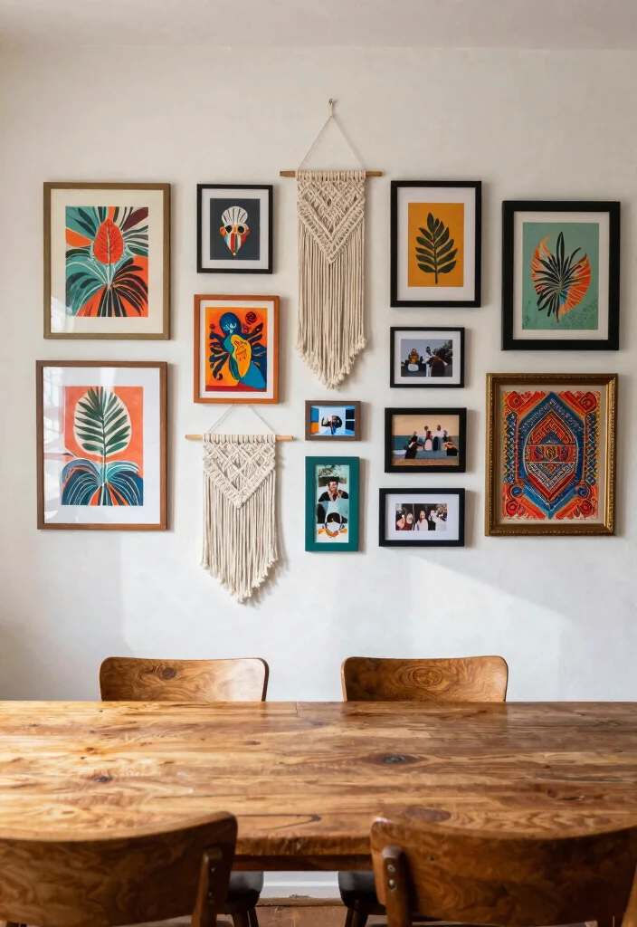 12 Bohemian Dining Room Ideas with Color and Texture 4 12 Bohemian Dining Room Ideas with Color and Texture 4. Wall Art Display 0