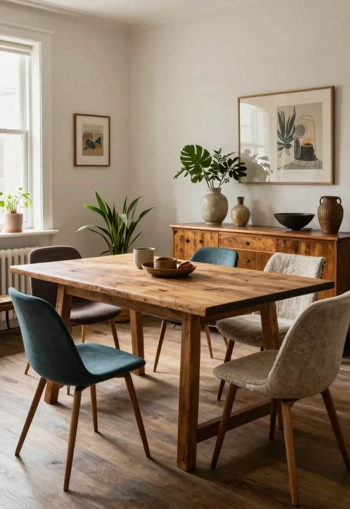 12 Bohemian Dining Room Ideas with Color and Texture 6 12 Bohemian Dining Room Ideas with Color and Texture 6. Unique Furniture Mix 0