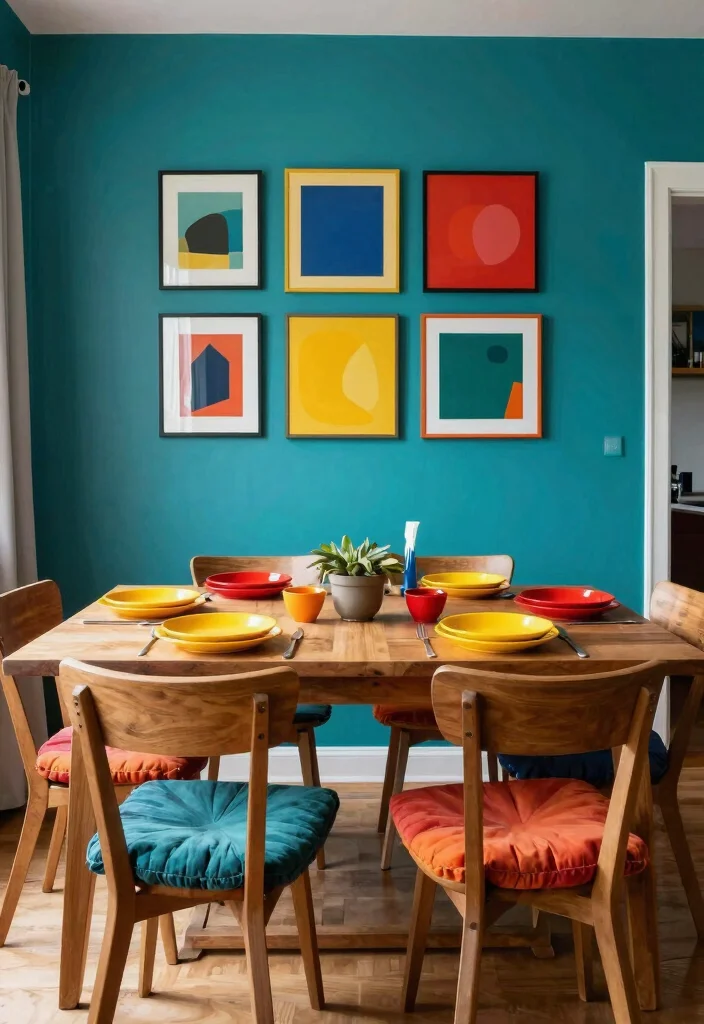 12 Bohemian Dining Room Ideas with Color and Texture 17 12 Bohemian Dining Room Ideas with Color and Texture 7. Bold Color Palettes 0