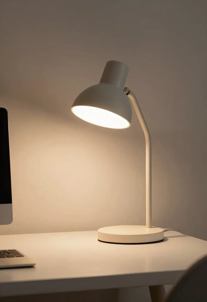12 College Dorm Desk Ideas That Feel Personal and Cozy 7. Minimalist Desk Lamp 0