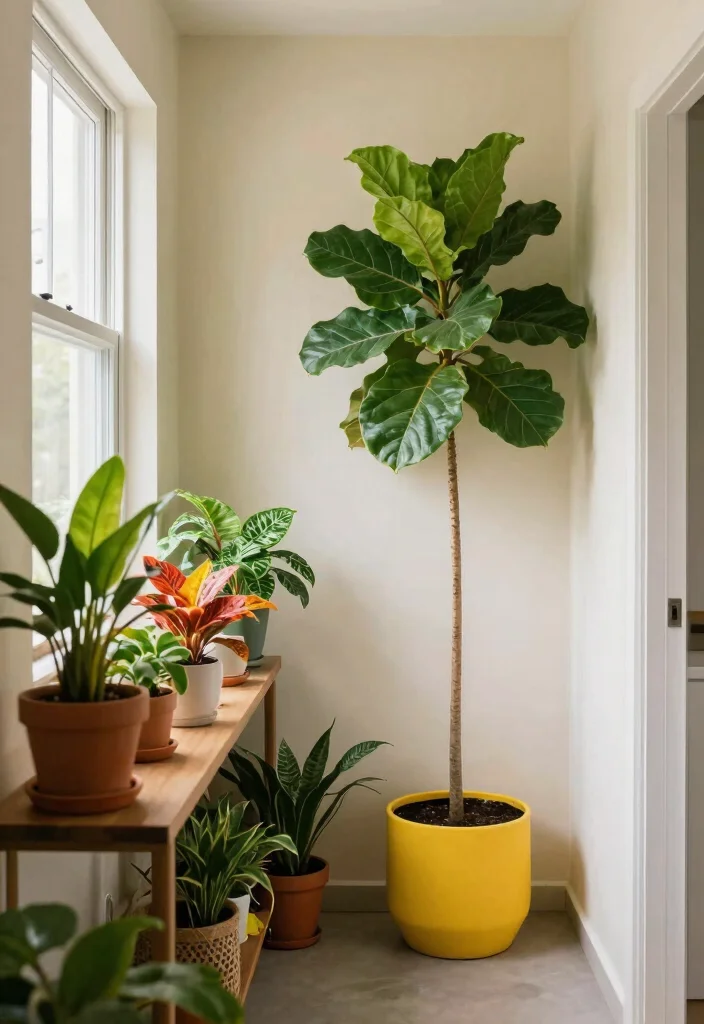 12 Colourful Hallway Ideas That Feel Playful Not Loud 10. Colorful Indoor Plants 0