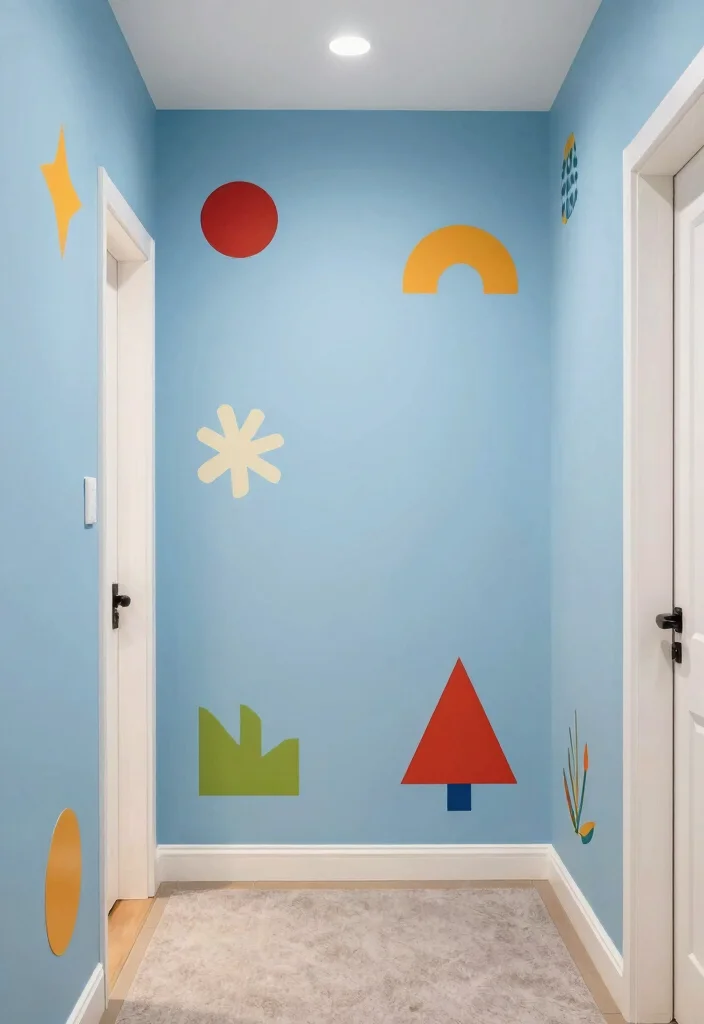 12 Colourful Hallway Ideas That Feel Playful Not Loud 11. Creative Wall Decals 0