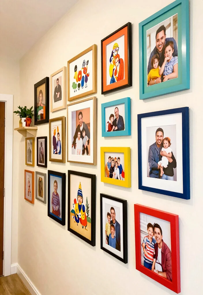 12 Colourful Hallway Ideas That Feel Playful Not Loud 3. Artful Gallery Wall 0