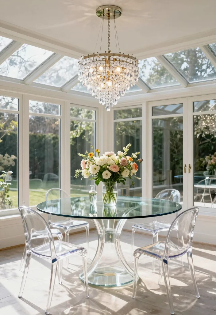 12 Conservatory Dining Room Ideas Filled with Natural Light 2 12 Conservatory Dining Room Ideas Filled with Natural Light 2. Go for Glass Accents 0
