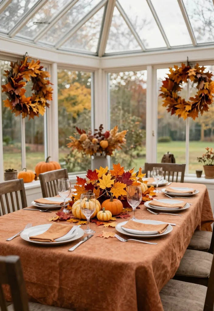 12 Conservatory Dining Room Ideas Filled with Natural Light 17 12 Conservatory Dining Room Ideas Filled with Natural Light 7. Seasonal Decor 0