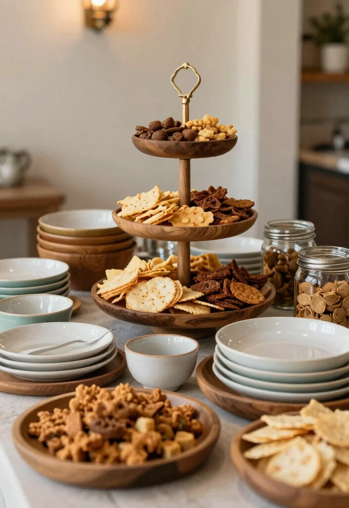 12 Dining Room Buffet Decor Ideas for Styled Storage 13 12 Dining Room Buffet Decor Ideas for Styled Storage 3. Rustic Serving Ware 0