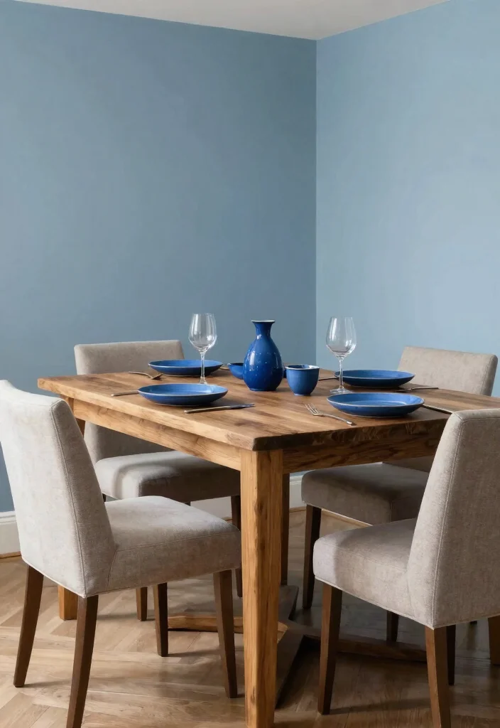 12 Dining Room Color Ideas for Warm Balanced Interiors 52 12 Dining Room Color Ideas for Warm Balanced Interiors 12. Warm Blue 0
