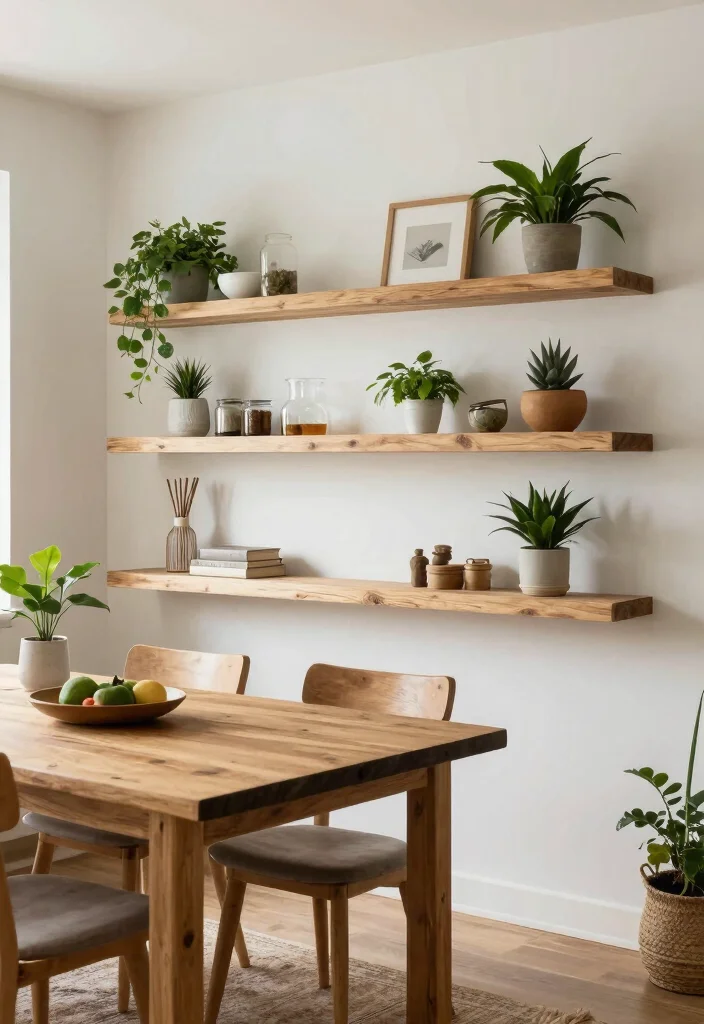 12 Dining Room Shelving Ideas for Storage and Display 12. Eco Friendly Floating Shelves 0