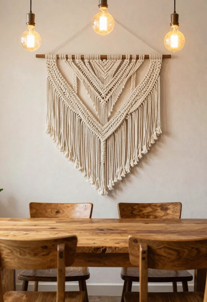12 Dining Room Wall Art Ideas for Visual Interest 4. Woven Textiles 0