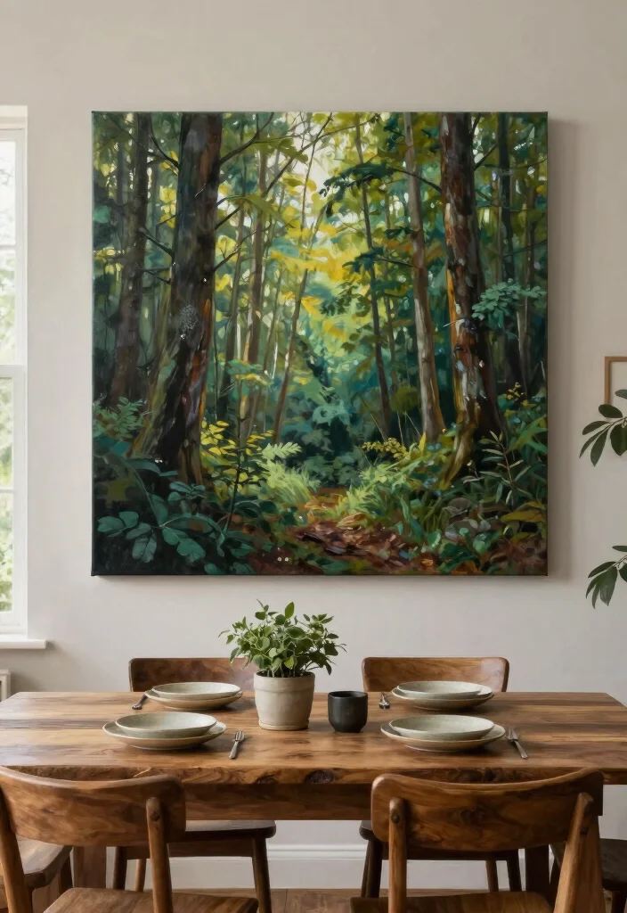 12 Dining Room Wall Art Ideas for Visual Interest 9. Nature Inspired Art 0