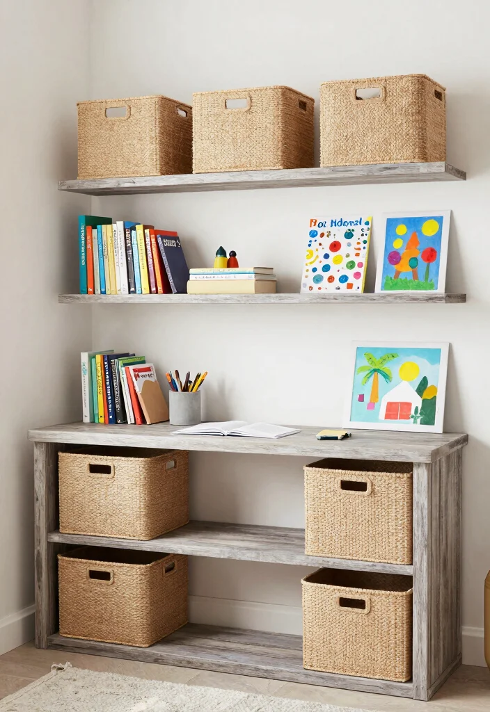 12 Eco Friendly Homeschool Desk Ideas for Organized Learning Stations 11. Sustainable Storage Solutions 0