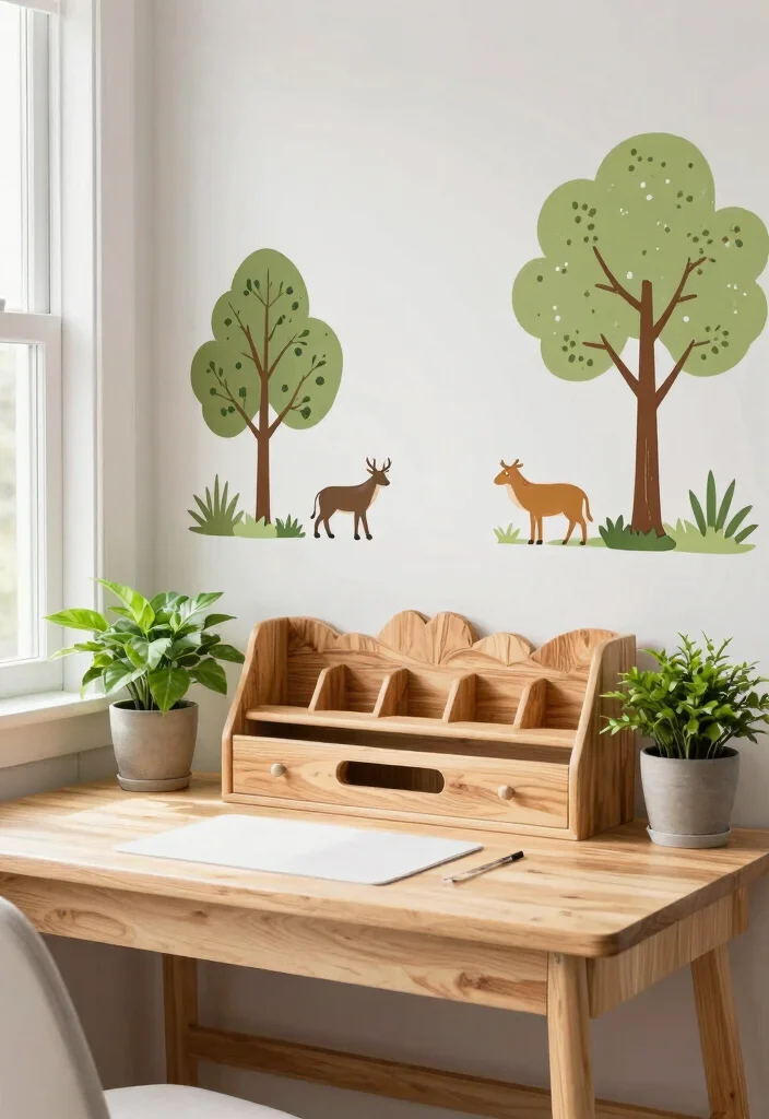 12 Eco Friendly Homeschool Desk Ideas for Organized Learning Stations 4. Nature Inspired Decor 0