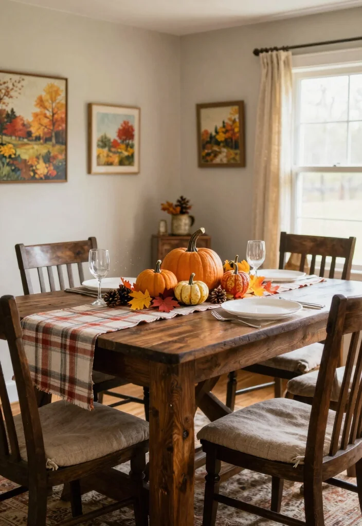 12 Farmhouse Dining Room Ideas with Warm Rustic Charm 50 12 Farmhouse Dining Room Ideas with Warm Rustic Charm 10. Seasonal Decor 0