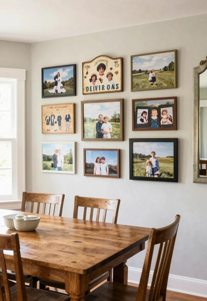 12 Farmhouse Dining Room Ideas with Warm Rustic Charm 39 12 Farmhouse Dining Room Ideas with Warm Rustic Charm 9. Wall Art and Decor 0