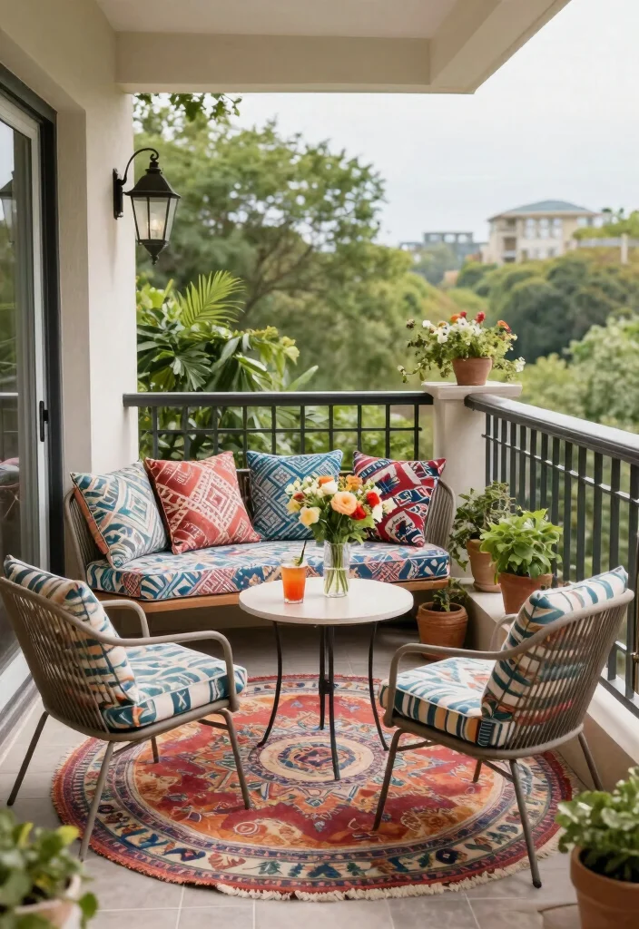 12 First Floor Balcony Ideas for Privacy and Style 3. Cozy Seating Arrangements 0
