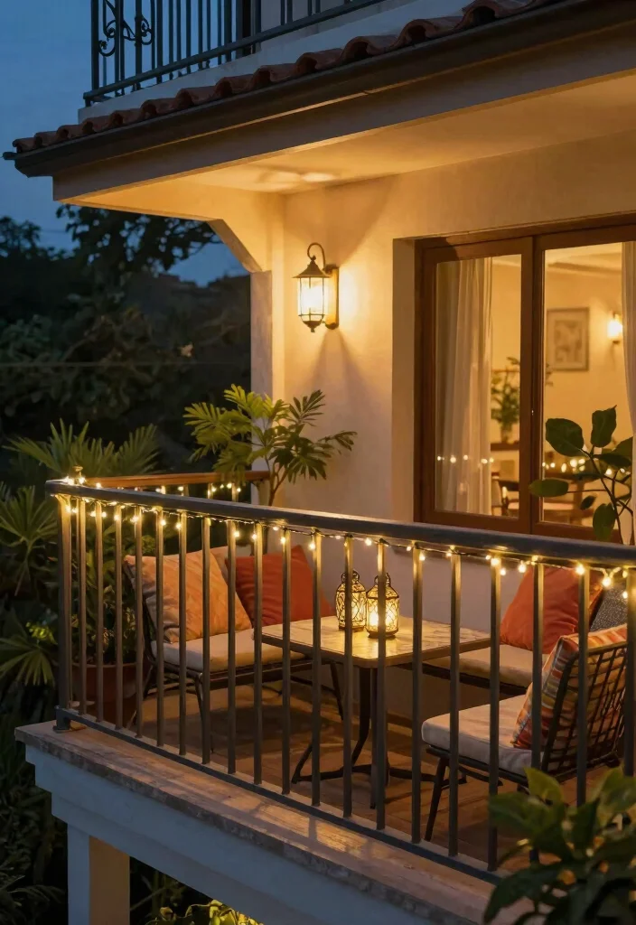 12 First Floor Balcony Ideas for Privacy and Style 5. Smart Lighting Solutions 0