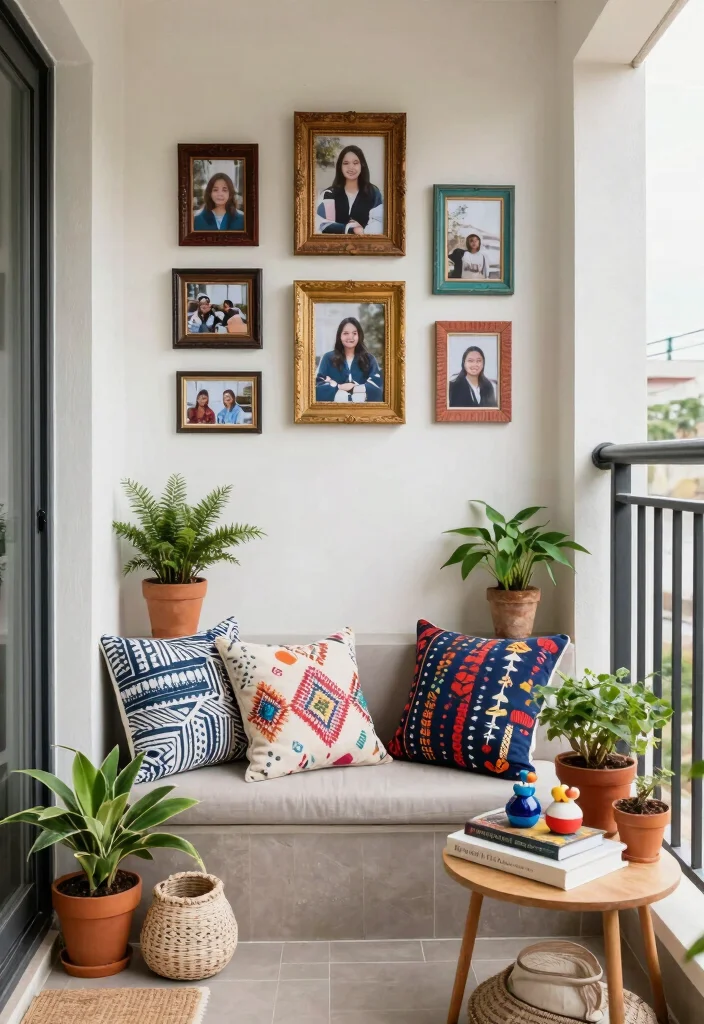 12 First Floor Balcony Ideas for Privacy and Style 8. Personalized Decor 0