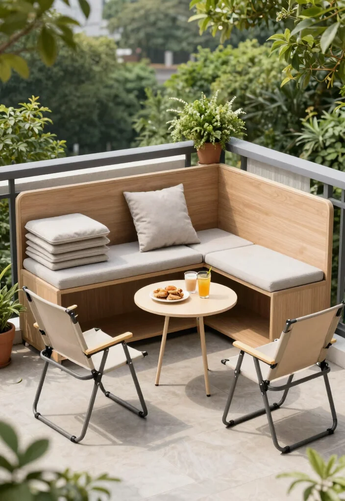 12 First Floor Balcony Ideas for Privacy and Style 9. Functional Furniture Solutions 0