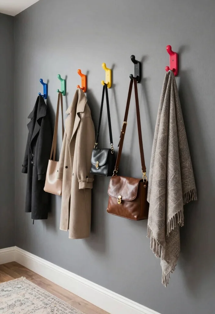 12 Flat Hallway Ideas for Apartments and Small Homes 50 12 Flat Hallway Ideas for Apartments and Small Homes 10. Creative Wall Hooks and Racks 0