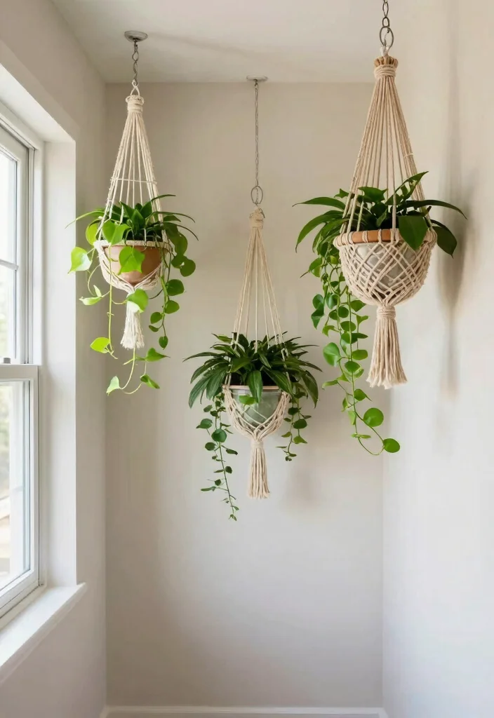 12 Flat Hallway Ideas for Apartments and Small Homes 38 12 Flat Hallway Ideas for Apartments and Small Homes 8. Hanging Plants for Freshness 0