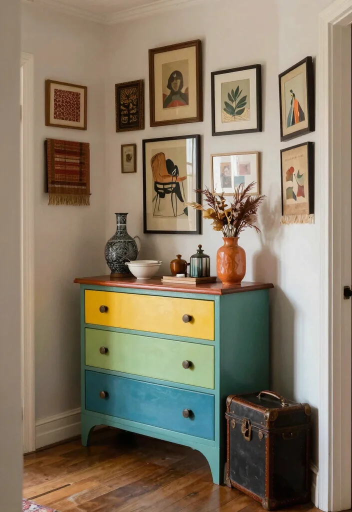 12 Hallway Furniture Ideas for Storage Without Clutter 11. Repurposed Furniture 0