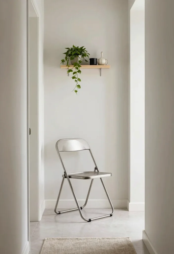 12 Hallway Furniture Ideas for Storage Without Clutter 12. Foldable Furniture 0