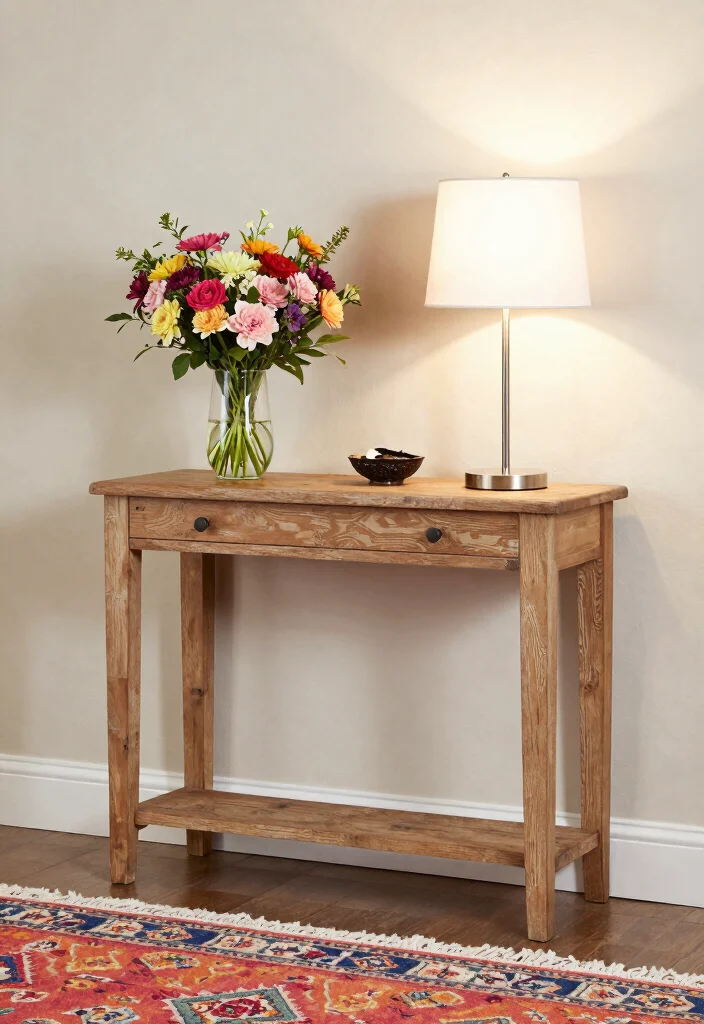 12 Hallway Furniture Ideas for Storage Without Clutter 3. Slim Console Table 0