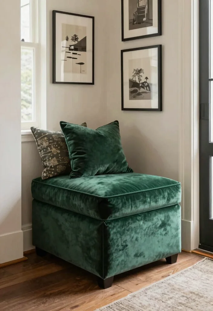 12 Hallway Furniture Ideas for Storage Without Clutter 5. Stylish Storage Ottoman 0