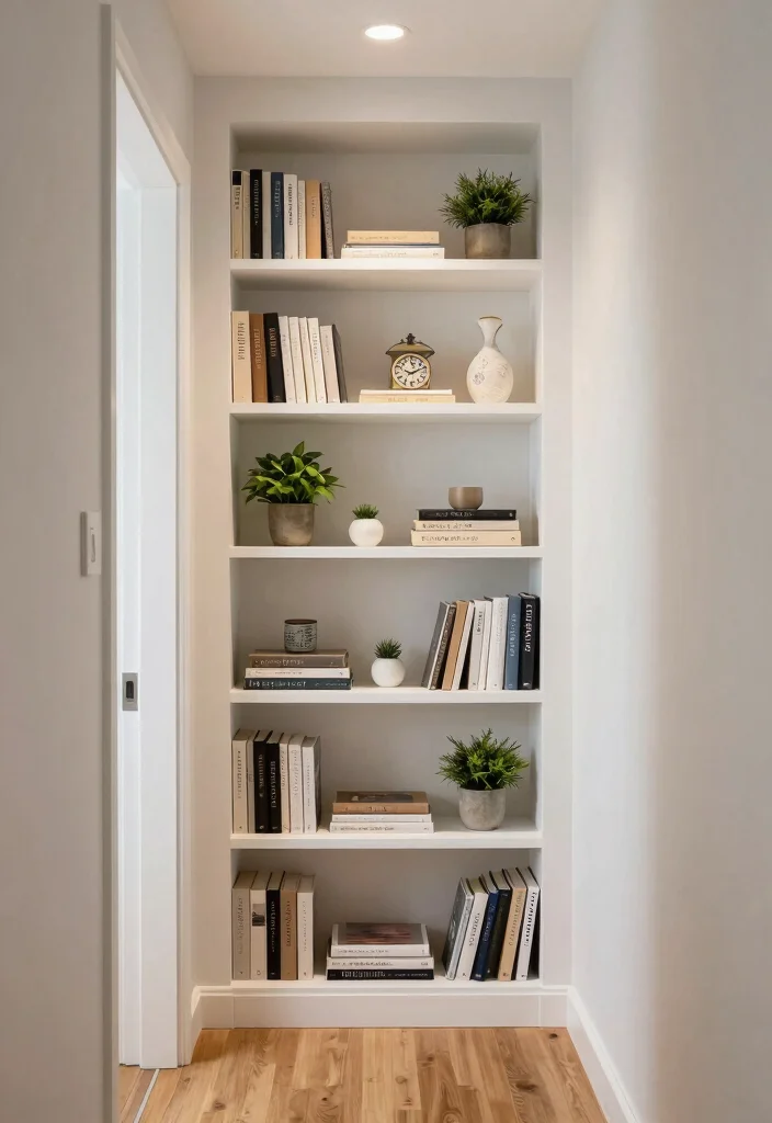 12 Hallway Furniture Ideas for Storage Without Clutter 7. Niche Shelving Units 0