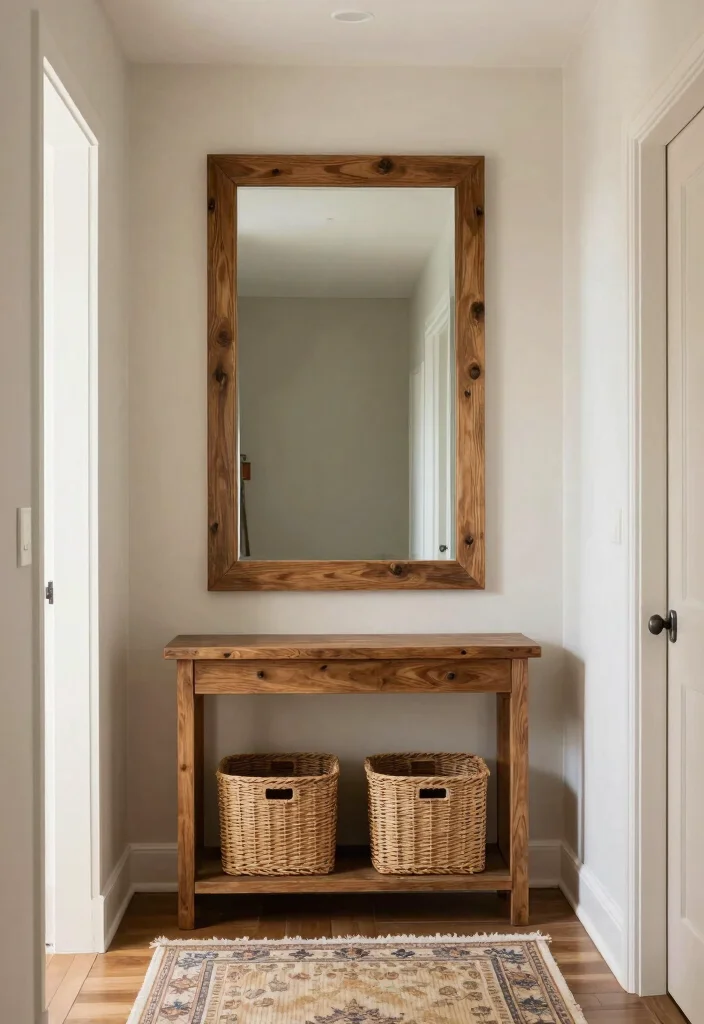 12 Hallway Furniture Ideas for Storage Without Clutter 9. Mirror with Storage 0