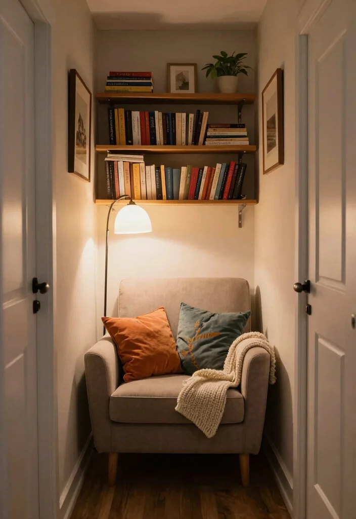 12 Hallway Niche Ideas for Decor and Storage 1. Cozy Reading Nook 0