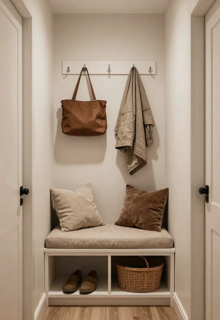 12 Hallway Niche Ideas for Decor and Storage 10. Built in Bench with Storage 0