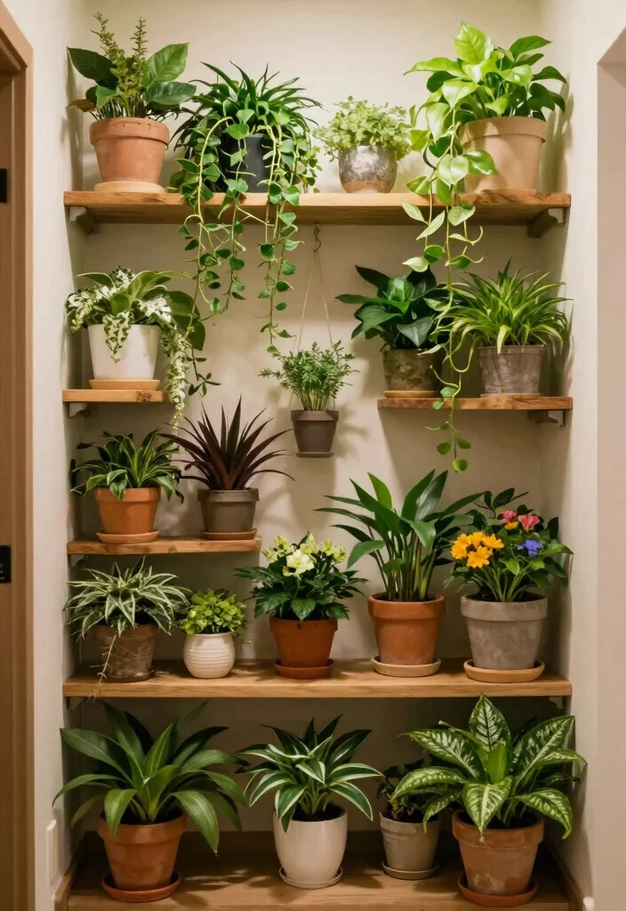 12 Hallway Niche Ideas for Decor and Storage 4. Plant Paradise 0