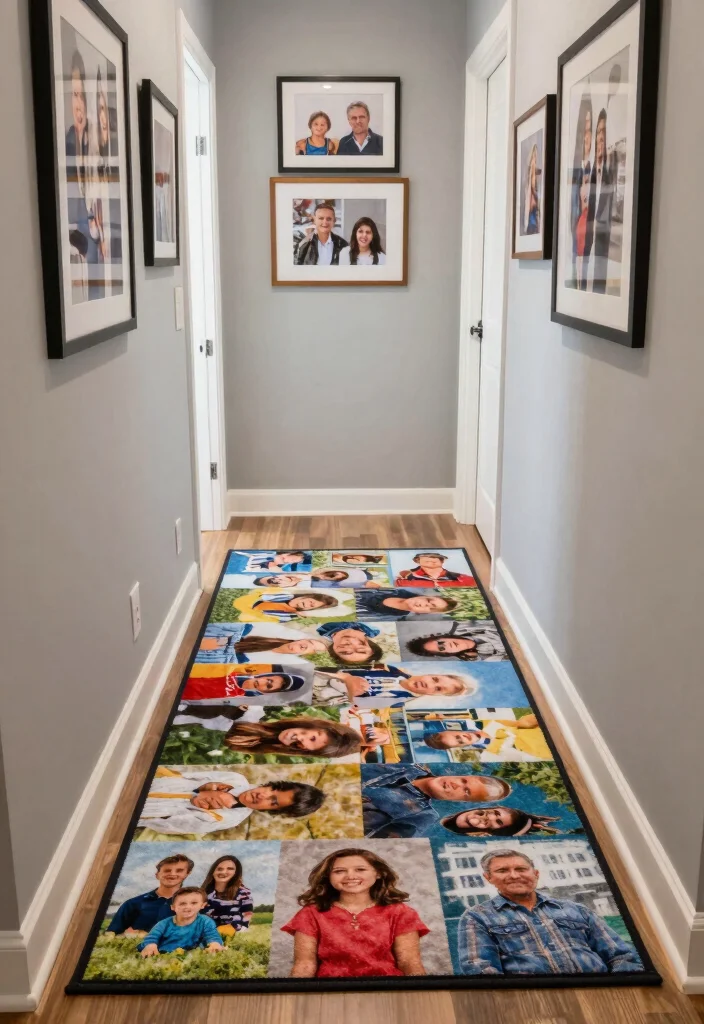 12 Hallway Rug Ideas to Warm Up Long Narrow Spaces 52 12 Hallway Rug Ideas to Warm Up Long Narrow Spaces 12. Personalized Photo Rugs 0