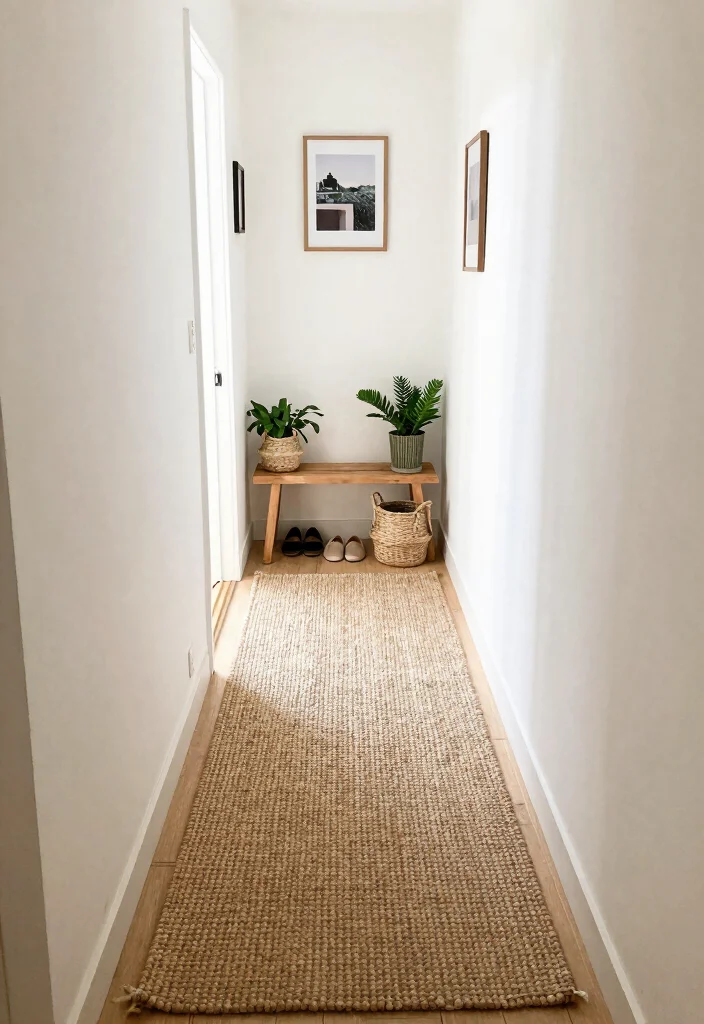 12 Hallway Rug Ideas to Warm Up Long Narrow Spaces 12 12 Hallway Rug Ideas to Warm Up Long Narrow Spaces 2. Jute and Sisal Rugs 0