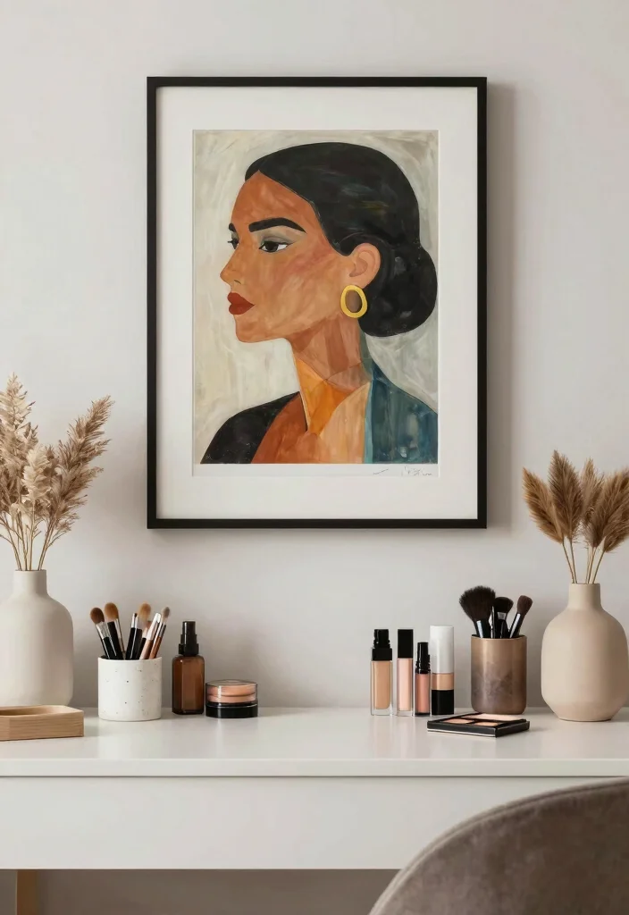 12 Makeup Vanity Table Desk Ideas with Soft Lighting 52 12 Makeup Vanity Table Desk Ideas with Soft Lighting 12. Artistic Touches and Personal Flair 0