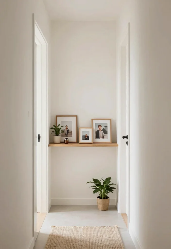 12 Narrow Entry Hallway Ideas That Feel Open 30 12 Narrow Entry Hallway Ideas That Feel Open 10. Framed Photos and Personal Touches 0