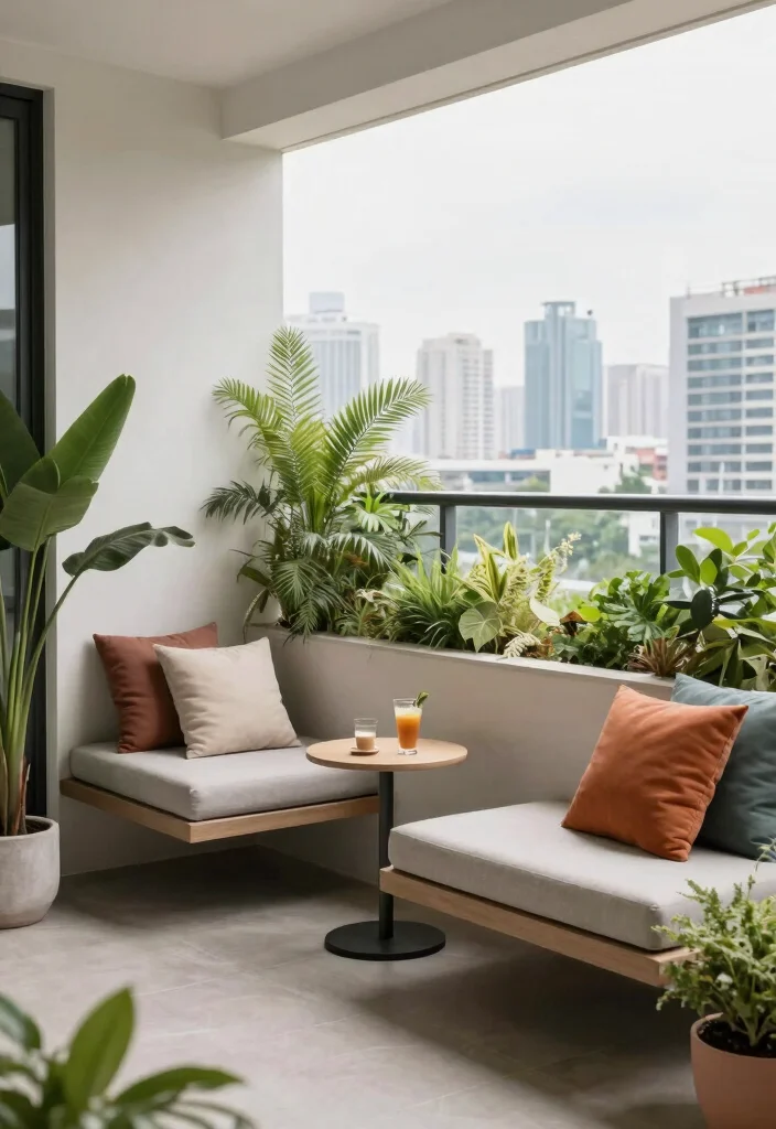 12 Outdoor Apartment Balcony Ideas for Fresh Air Living 14 12 Outdoor Apartment Balcony Ideas for Fresh Air Living 4. Floating Benches 0